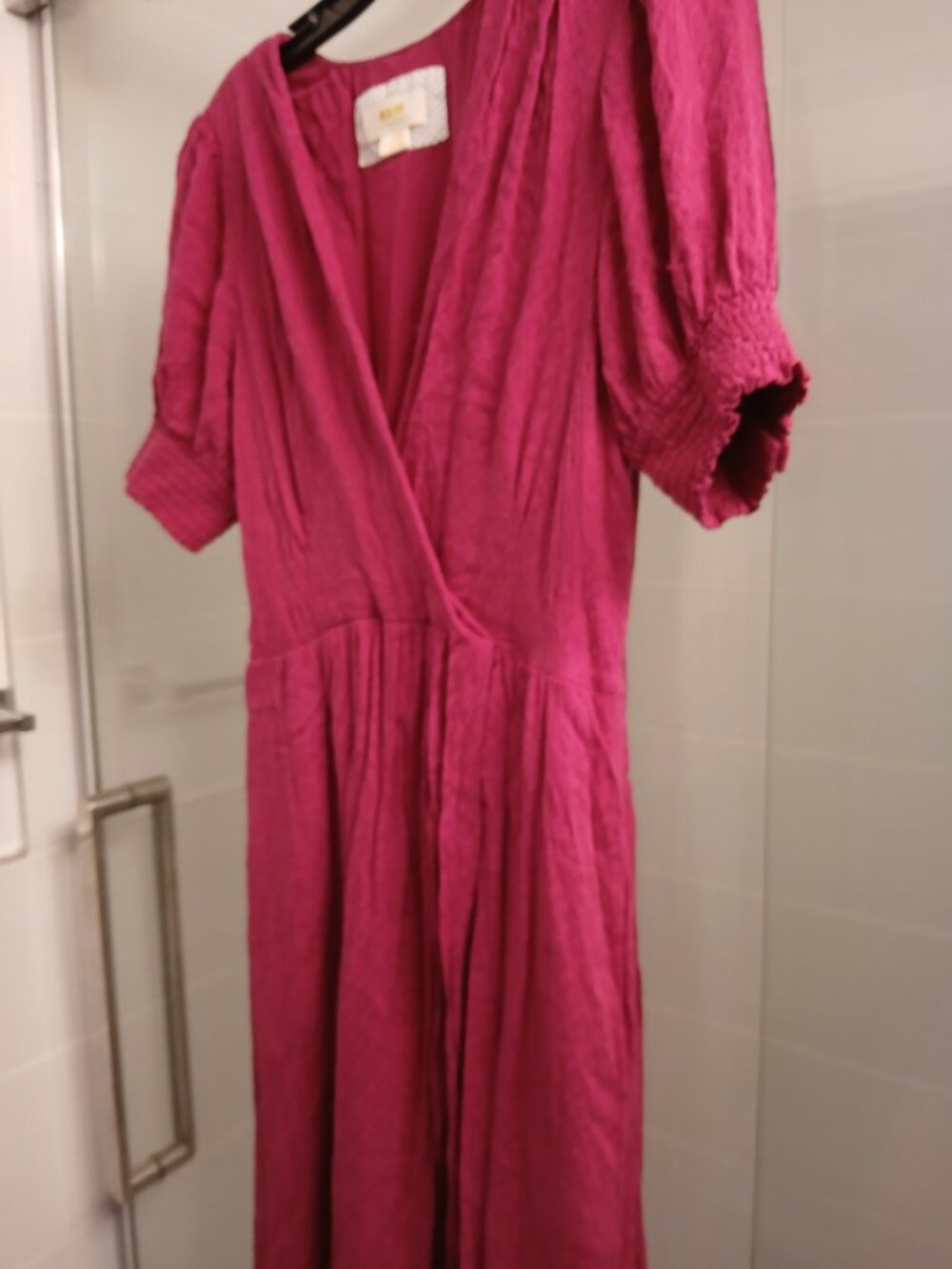 Anthropologie MAEVE Raspberry Bohemian Maxi Dress - Picture 2 of 13